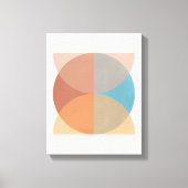 Moderne Abstrakte Erdtöne Geometrische Wasserfarbe Leinwanddruck (Vorderseite)