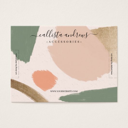 Moderne Abstrakte Erdtöne, Gold-Armband-Anzeige (Vorderseite)