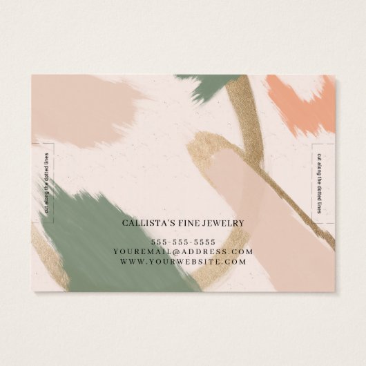 Moderne Abstrakte Erdtöne, Gold-Armband-Anzeige (Rückseite)