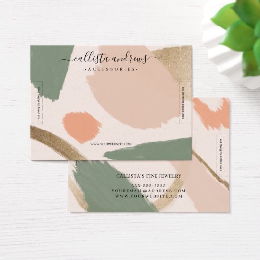 Moderne Abstrakte Erdtöne, Gold-Armband-Anzeige (Schreibtisch)