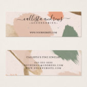 Moderne Abstrakte Erdtöne - Gold-Earring-Anzeige (Vorne & Hinten)