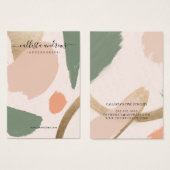 Moderne Abstrakte Erdtöne - Gold-Netzklasseanzeige (Vorne & Hinten)