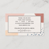 Moderne Abstrakte Erdtöne Signature-Script-Busin Visitenkarte (Rückseite)