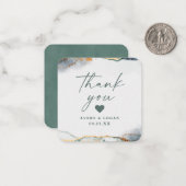 Moderne Abstrakte Eucalyptus Green Wedding Vielen  Mitteilungskarte (Vorderseite/Rückseite Beispiel)