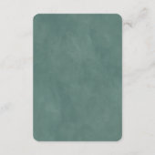 Moderne Abstrakte Eukalyptus-Grüne Hochzeitsempfeh Begleitkarte (Rückseite)