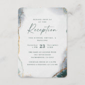 Moderne Abstrakte Eukalyptus-Grüne Hochzeitsempfeh Begleitkarte (Vorderseite)