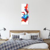 Moderne Abstrakte Expressionistin Sepia Akryllisch Leinwanddruck (Insitu (Schlafzimmer))