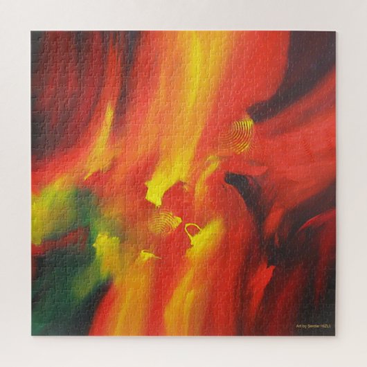 Moderne Abstrakte expressionistische Malerei Puzzle (Vertikal)