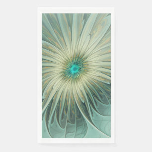 Moderne Abstrakte Fantasy Blume Fraktal Art Serviette