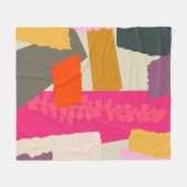 Moderne Abstrakte Farbblöcke Fleecedecke (Vorderseite (Horizontal))