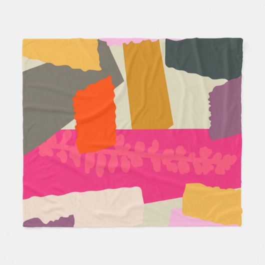 Moderne Abstrakte Farbblöcke Fleecedecke (Vorderseite (Horizontal))