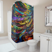 Moderne Abstrakte Farben Duschvorhang (Beispiel)