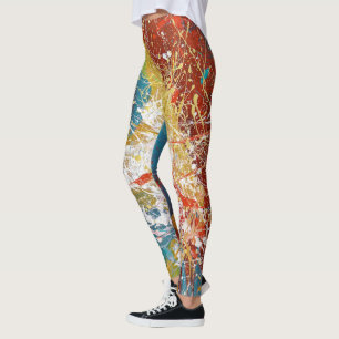 moderne abstrakte Farben-Spritzer Leggings