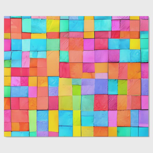 Moderne Abstrakte Farben Wohnen Geschenkpapier (Flach)