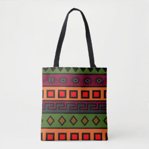 Moderne abstrakte farbenfrohe afrikanische Muster Tasche