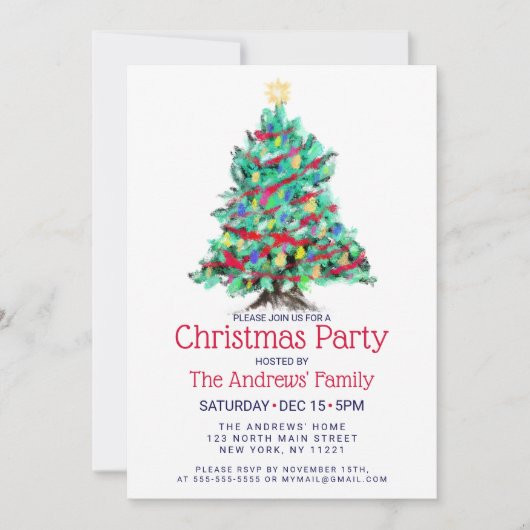 Moderne, Abstrakte, farbenfrohe Dekoration Einladung (Vorderseite)