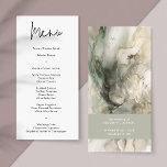 Moderne Abstrakte, farbenfrohe Grüne Hochzeit Menükarte<br><div class="desc">Moderne Abstrakte,  farbenfrohe Speisekarte für Grüne Hochzeiten</div>