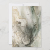 Moderne Abstrakte, farbenfrohe Grüne Hochzeit Save The Date (Rückseite)