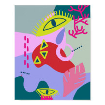 Moderne abstrakte, farbenfrohe Kunstdruckkunst