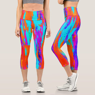 Moderne abstrakte farbenfrohe Malerei Capri Leggings