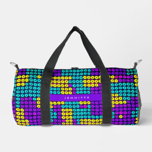 Moderne abstrakte farbenfrohe Ziegel geometrisches Duffle Bag
