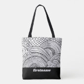 Moderne Abstrakte Farbformen - BW Tasche (Rückseite)