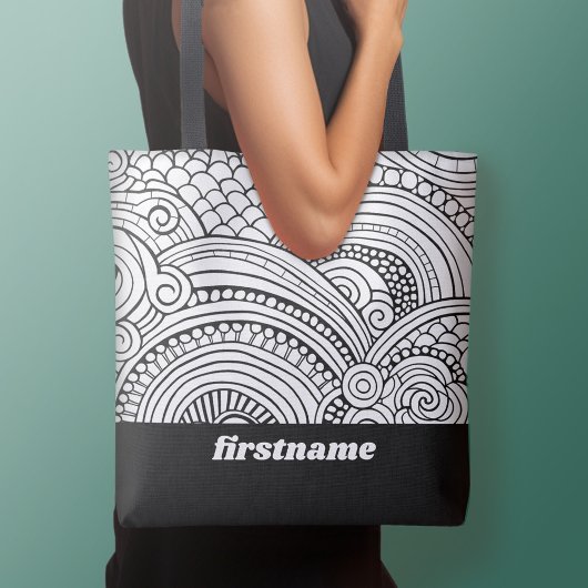 Moderne Abstrakte Farbformen - BW Tasche