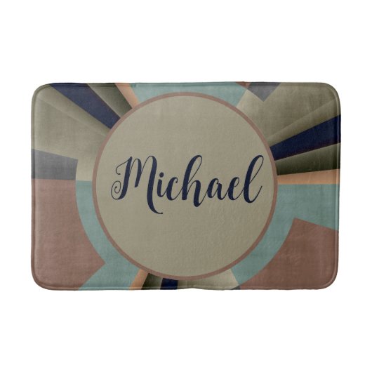 Moderne Abstrakte Farbharmonie Fraktal Graphenname Badematte (Vorderseite)