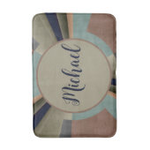 Moderne Abstrakte Farbharmonie Fraktal Graphenname Badematte (Vorderseite Vertikal)