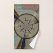 Moderne Abstrakte Farbharmonie Fraktal Kunst Grafi Badhandtuch Set (Handtuch)