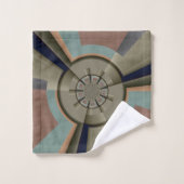 Moderne Abstrakte Farbharmonie Fraktal Kunst Grafi Badhandtuch Set (Waschlappen)