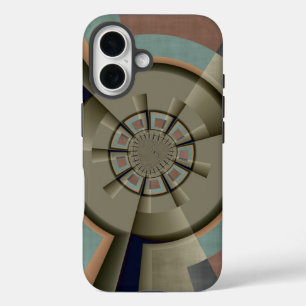Moderne abstrakte Farbharmonie Fraktal Kunst Grafi iPhone 16 Hülle