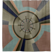 Moderne Abstrakte Farbharmonie Fraktal Kunst Grafi Duschvorhang (Vorderseite)