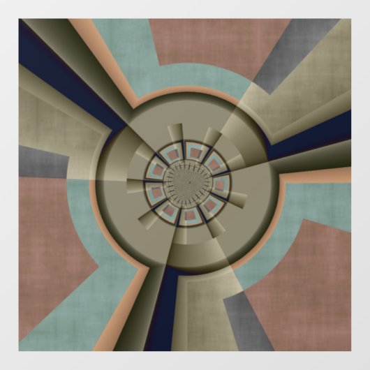 Moderne Abstrakte Farbharmonie Fraktal Kunst Grafi Fensteraufkleber (Blatt)