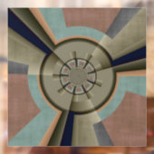 Moderne Abstrakte Farbharmonie Fraktal Kunst Grafi Fensteraufkleber (Blatt 2)