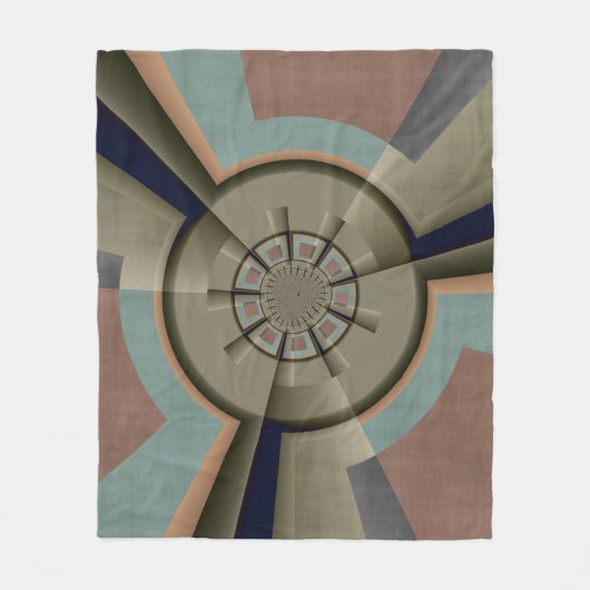 Moderne Abstrakte Farbharmonie Fraktal Kunst Grafi Fleecedecke (Vorderseite)