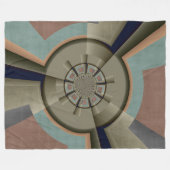 Moderne Abstrakte Farbharmonie Fraktal Kunst Grafi Fleecedecke (Vorderseite (Horizontal))