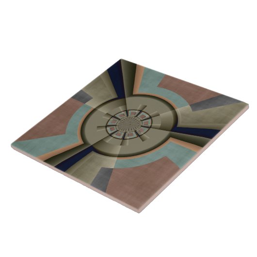 Moderne Abstrakte Farbharmonie Fraktal Kunst Grafi Fliese (Seite)