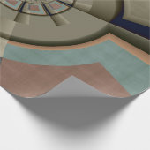 Moderne Abstrakte Farbharmonie Fraktal Kunst Grafi Geschenkpapier (Ecke)