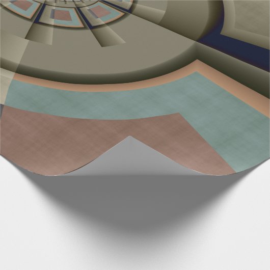 Moderne Abstrakte Farbharmonie Fraktal Kunst Grafi Geschenkpapier (Ecke)