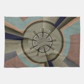 Moderne Abstrakte Farbharmonie Fraktal Kunst Grafi Geschirrtuch (Horizontal)