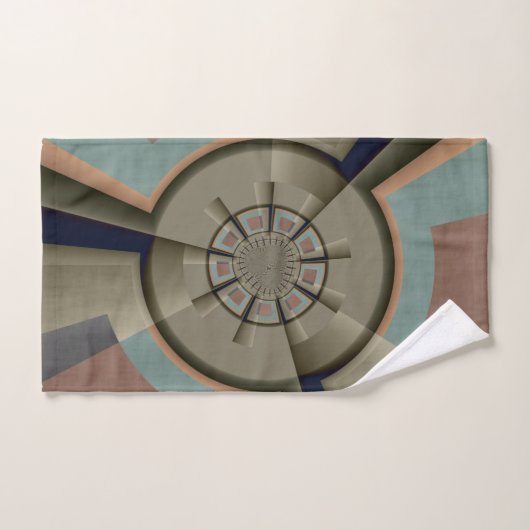 Moderne Abstrakte Farbharmonie Fraktal Kunst Grafi Handtuch (Handtuch)