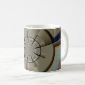 Moderne Abstrakte Farbharmonie Fraktal Kunst Grafi Kaffeetasse (VorderseiteRechts)