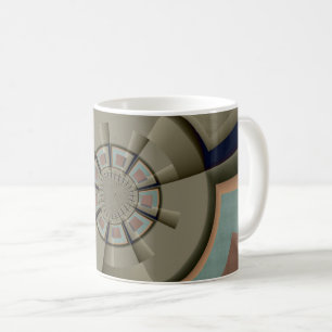Moderne Abstrakte Farbharmonie Fraktal Kunst Grafi Kaffeetasse