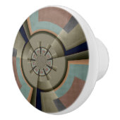 Moderne Abstrakte Farbharmonie Fraktal Kunst Grafi Keramikknauf (Rechts)