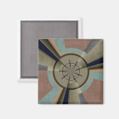 Moderne Abstrakte Farbharmonie Fraktal Kunst Grafi Magnet (Vorderseite/Rückseite)