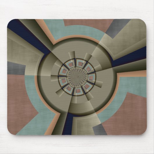 Moderne Abstrakte Farbharmonie Fraktal Kunst Grafi Mousepad (Vorne)