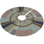 Moderne Abstrakte Farbharmonie Fraktal Kunst Grafi Polyester Weihnachtsbaumdecke (Schrägansicht)