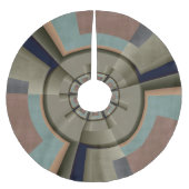 Moderne Abstrakte Farbharmonie Fraktal Kunst Grafi Polyester Weihnachtsbaumdecke (Vorderseite)