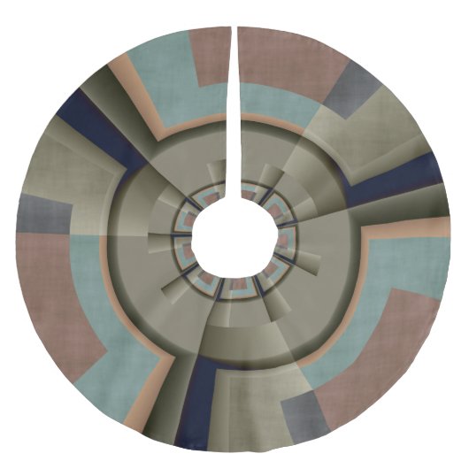 Moderne Abstrakte Farbharmonie Fraktal Kunst Grafi Polyester Weihnachtsbaumdecke (Vorderseite)